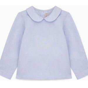 La Coqueta Light Blue Clio Long Sleeve Baby/Toddler shirt, size 2 Boys/Girls